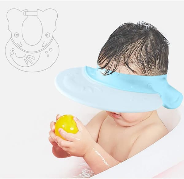 Baby Showerhette - Justerbar Sikker Badehette for Barn Baby Badevisirhatt