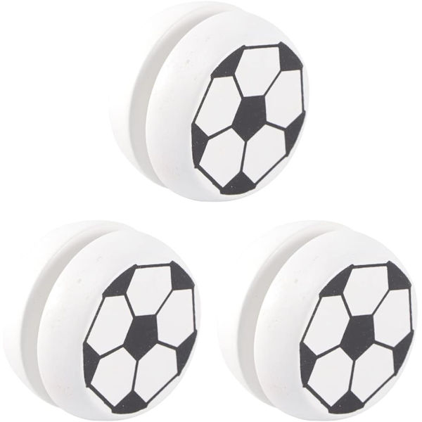 3 st Tecknad Trä Yoyo Leksaker Barn Pedagogiska Leksaker Trådkontroll Leksaker (Fotboll) Color 2