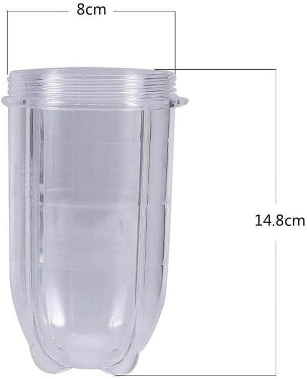 Udskiftningskop til blender, saftpresserkop, reservekop til blender, 15 x 8 x 8 cm