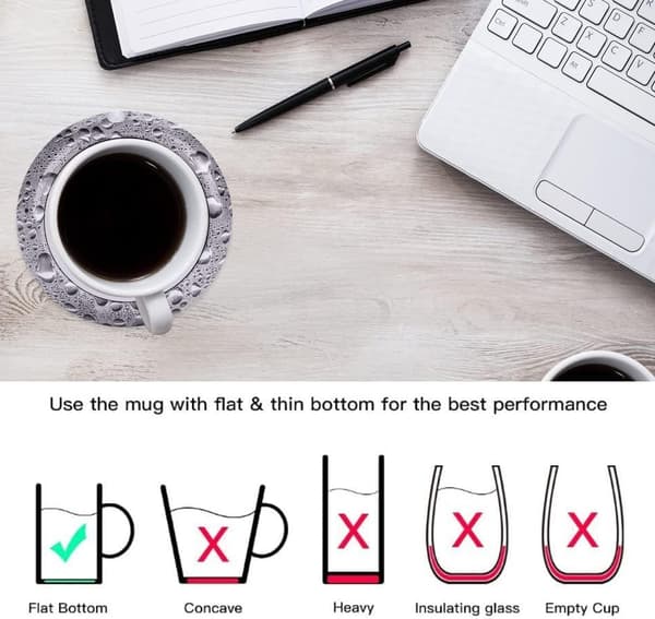 USB-varmer Varm drikkekoppmatte Hjemmekontor Kaffe Te Koppunderlag (vannperle) Water bead