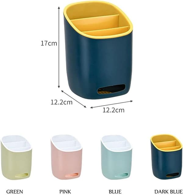 Drænstativ spisepindeboks, bestikspand til spisepinde kniv, organizer Dark blue