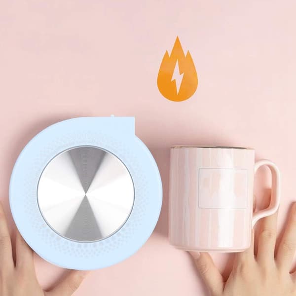 Multifunktionel USB-kopvarmer, kaffekopvarmer til skrivebord, 55℃ (blå) blue