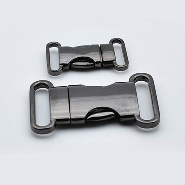 2 stk. metalspænder med sideudløsning, justerbare quick-release-clips til gør-det-selv-håndværk (lys sort) Light Black