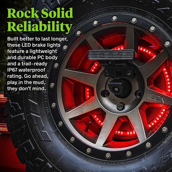 Reservhjul 3:e bromsljus för Jeep Wrangler [5 x 4,5\"/5\"/5,5\" bultmönster] LED-ring