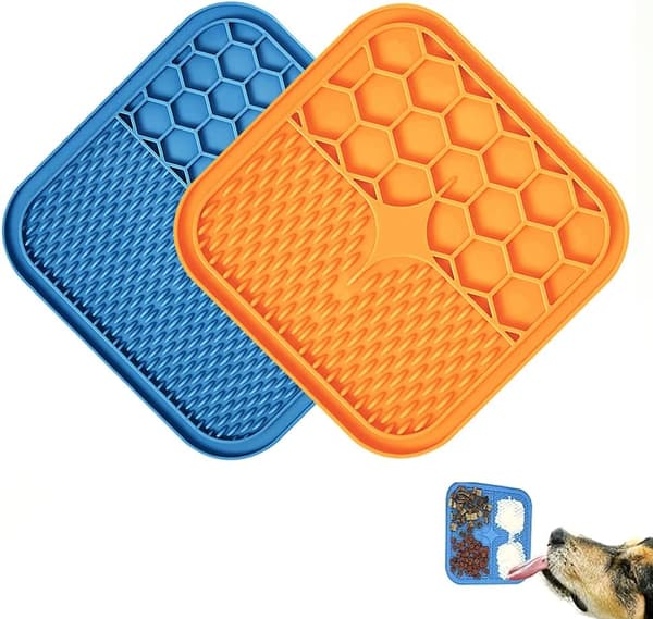 Slickmatta för hundar, stor med superstark sugkraft för hundträning, 2-pack