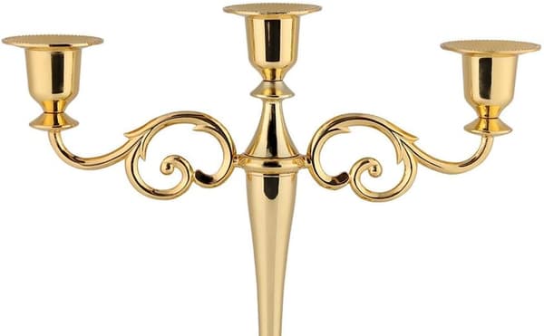 Trearmad ljusstake i legering för heminredning (silver) 1 st Silver