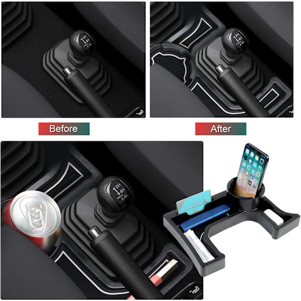 Jimny MT Armrest Förvaringslåda, Centerkonsol Fack Organizer, Svart Black