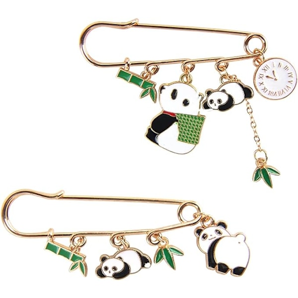 2 st Panda Brosch, Panda Emalj Pins Panda Slipstift Pin Badge Dekorationer