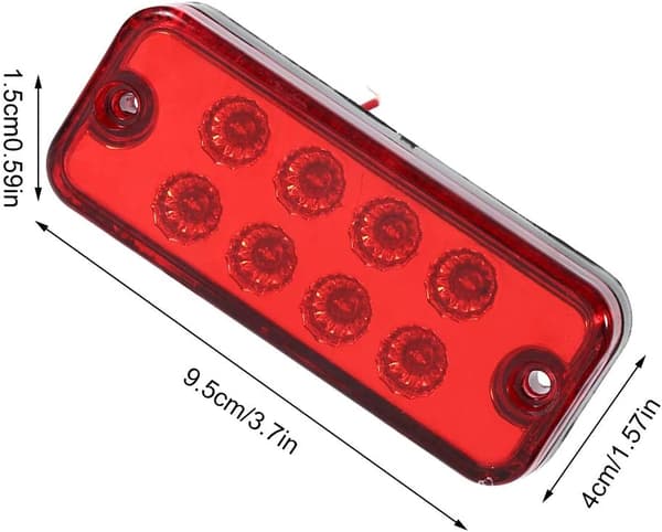 6 stk. 12V 8 LED Lastbil Trailer Sidemarkeringslys Indikatorlamper (Farve: Rød)
