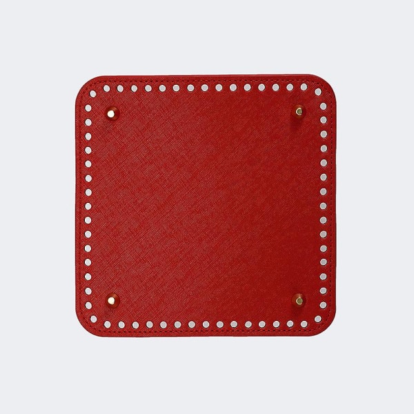Väska Bottenfyrkant för stickning Väska Axel Handgjord DIY-väska 7,1 x 7,1 tum (röd) Red