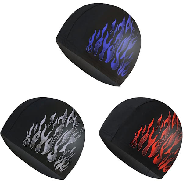 3-pack badmössor i spandex för män, andningsbara, med öronproppar