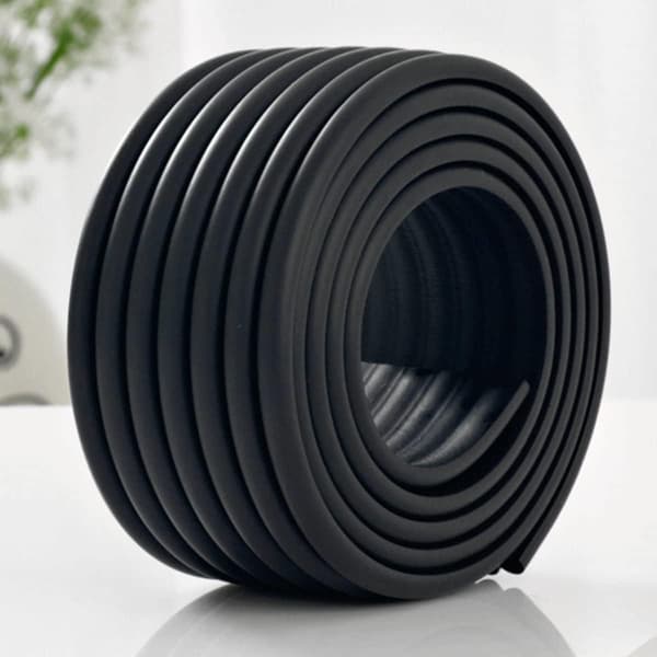 Multifunksjonell Kant- og Hjørnebeskyttelse Babysikkerhetsstøtfanger DIY 2m (Svart) Black
