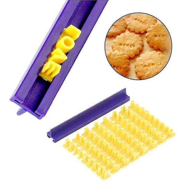 1 set kakstämplar, DIY-bakningskakform, nummeralfabetsstämplar