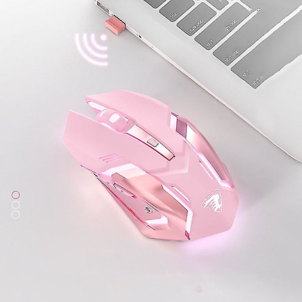 Trådlös Bluetooth dubbelgjuten mus, tyst laddningsmodell e-sports mekaniska spelkontor