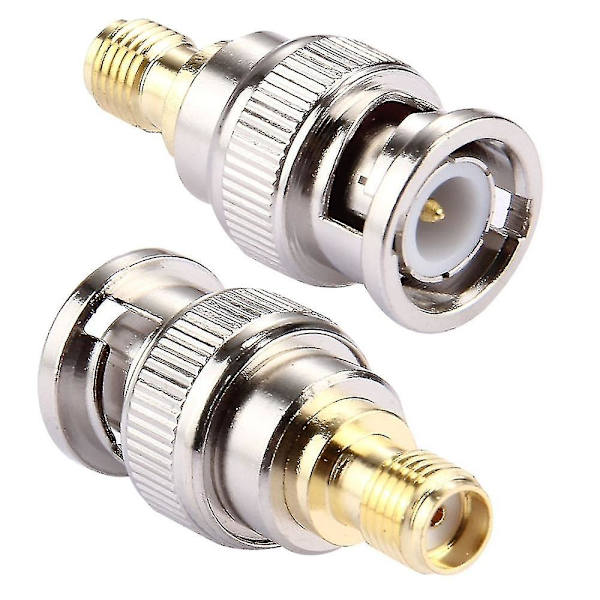 Koaxial RF-kontakt BNC hane till SMA hona RF-koaxialadapterkontakt 2 st