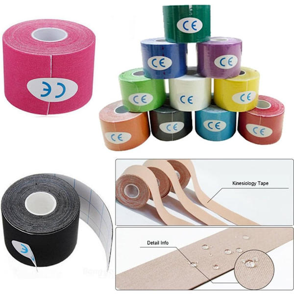 Elastiskt muskelbandage 2\" x 16,4 fot rulle bomullssportbandage (blå) 2 st blue