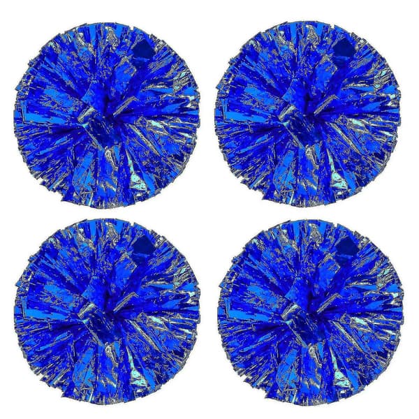 4-pack pom poms för cheerleading, blå