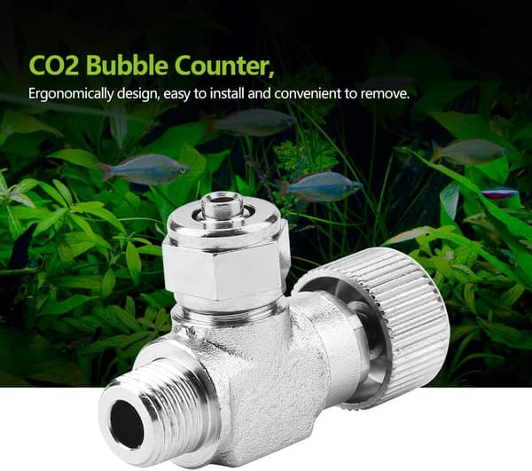 Fisketank CO2 Nåleventil Rustfritt Stål Akvarium CO2 Regulator Generator