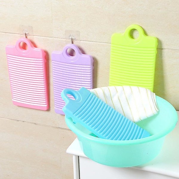 Hängbar halkfri tvättbräda i plast, klädrengöringsverktyg (lila) 1 st purple