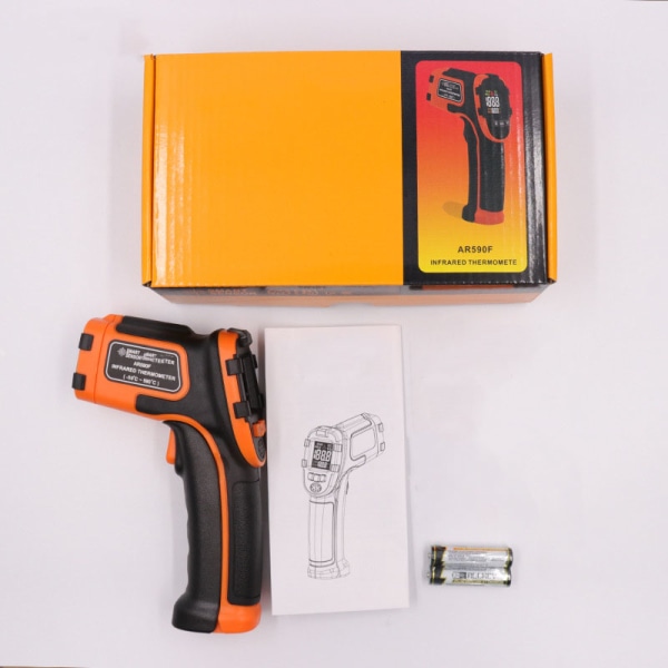 Infraröd termometer, digital lasertemperaturpistol, -50°C~590°C, icke-mänsklig termometer, för matlagning/frysning