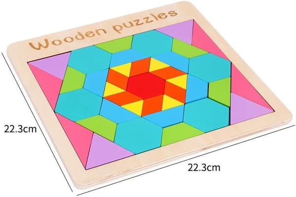 Geometrisk Tangram Blok Puslespil Farve Kognition Uddannelseslegetøj