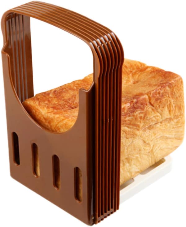 Sammenfoldelig brødskærer, skærer til brød, kage og toast, bærbart bage- og køkkenredskab