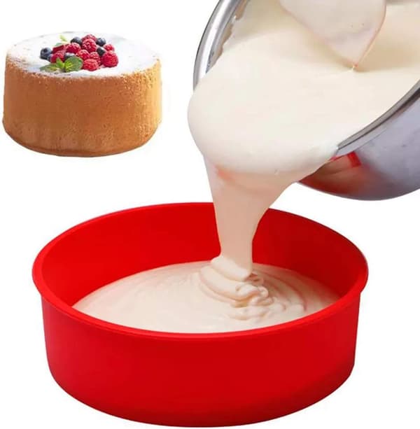 Silikon kakeform Diamantbunn kakeform Rund bakeform for grønnsakspizza 2 stk