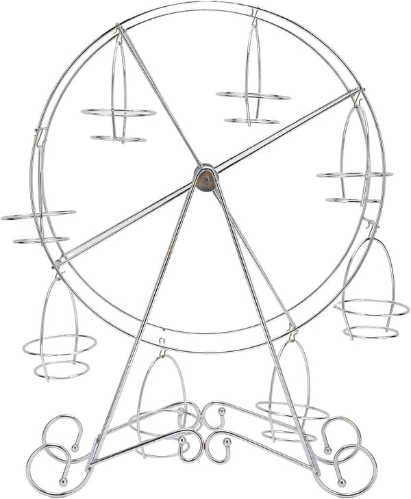 8 kopper roterende pariserhjul cupcake-stativ, dessertbærer displayholder for bryllupsfest