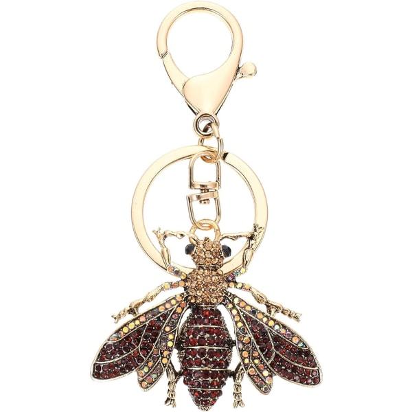 Rhinestone Little Honeybee Bumble Bee Nyckelring - Bee Sparkling Animal Nyckelring Dekoration