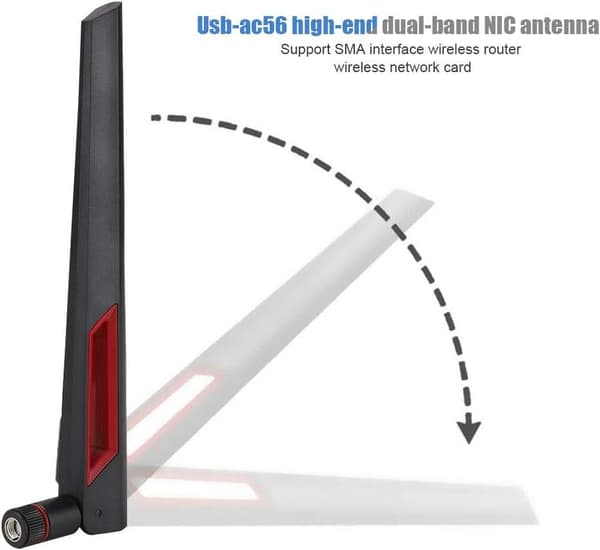 3 stk. High Gain Router Antenne, SMA 8DBi Interface Dual Band Antenne, RG178 Ren Kobberkabel