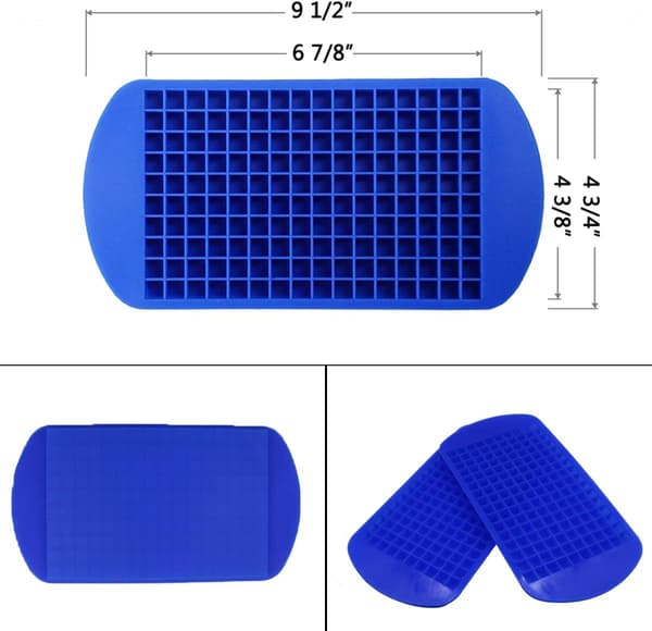 Silikon Mini Isbitbrickor 2-Pack, 160 Små Isbitformar Lätt att Lösgöra Isbit