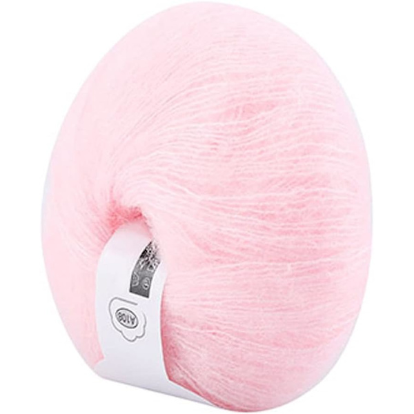 Mjuk Angola plysch mohair kashmir stickning ullgarn rosa lång ull stickning garn color 1