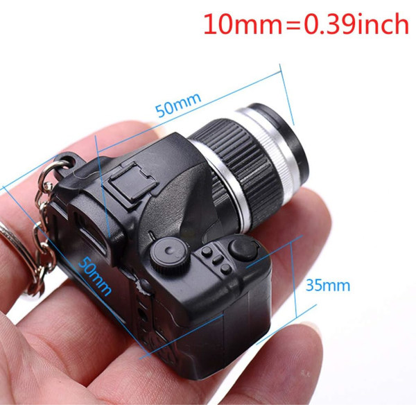 Kamera LED-nyckelring med ljud, nyckelringdekor väska plånbokshänge, 4,95 cm x 5,3 cm