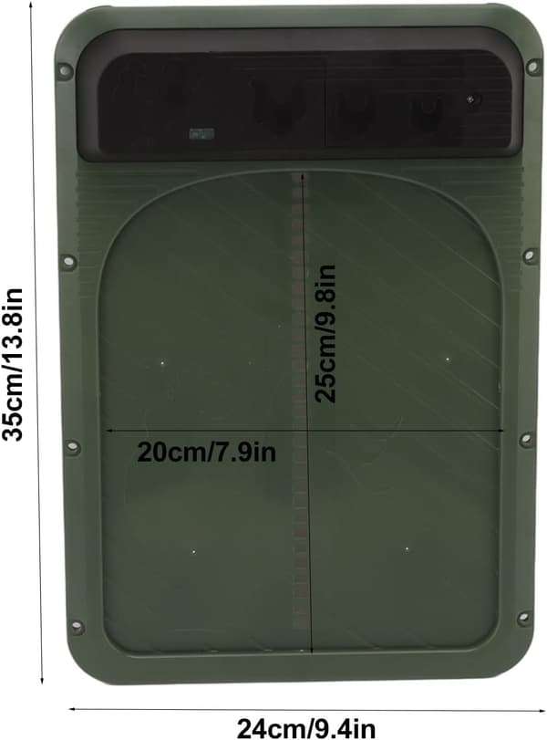 Automatisk døråpner for hønsehus, lyssensor, solid plast for hjemmet (olivengrønn) Green