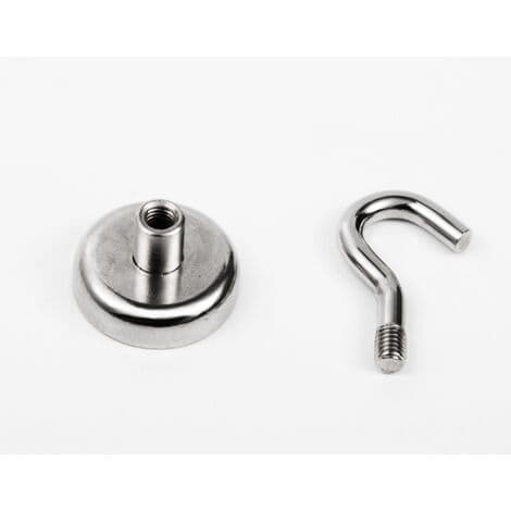 Magnetkrok, kraftig magnet, solid takkrok, 4 magnetiske kroker E12