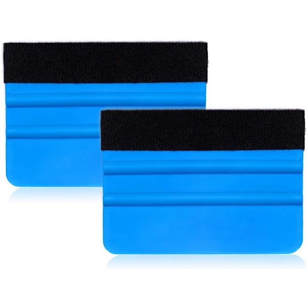 Plastfiltkantrakla, 10x7cm, Vinyl Applicator Tapet Smoother Fönster, 2 st (Blå)