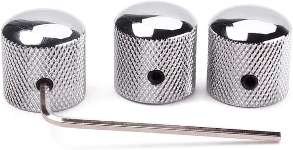 Presisjons gitar knotter 6,0 mm diameter (pakke med 3) - krom silver