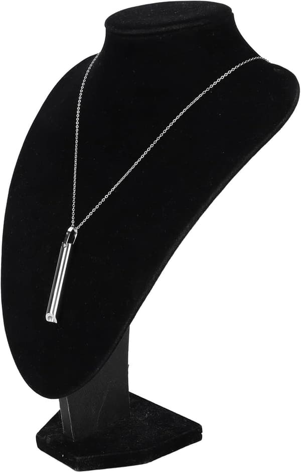 Stressaflastende Mindful Åndedrætskæde, Meditationssmykke, Åndedrætsværktøj (sølv) silver