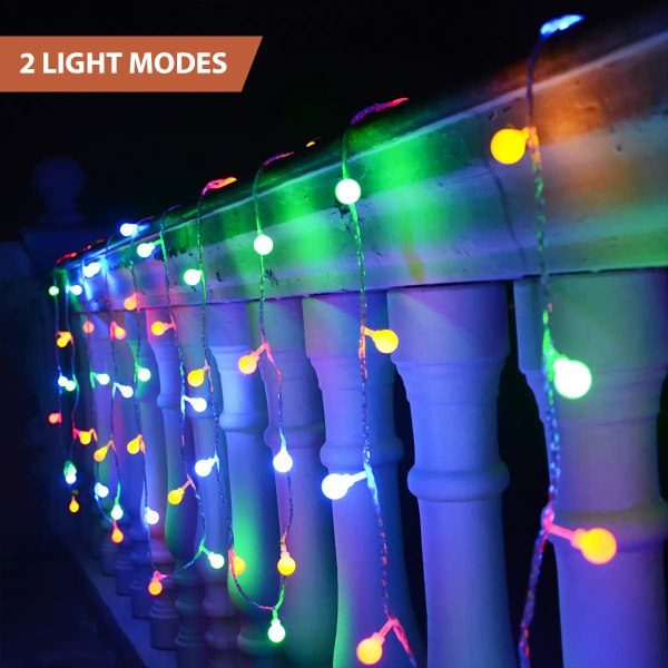 5M Fairy Lights, Multicolor Fairy Lights, 50 små bollar IP65 vattentät, batteridriven dekorativ belysning inomhus och utomhus color