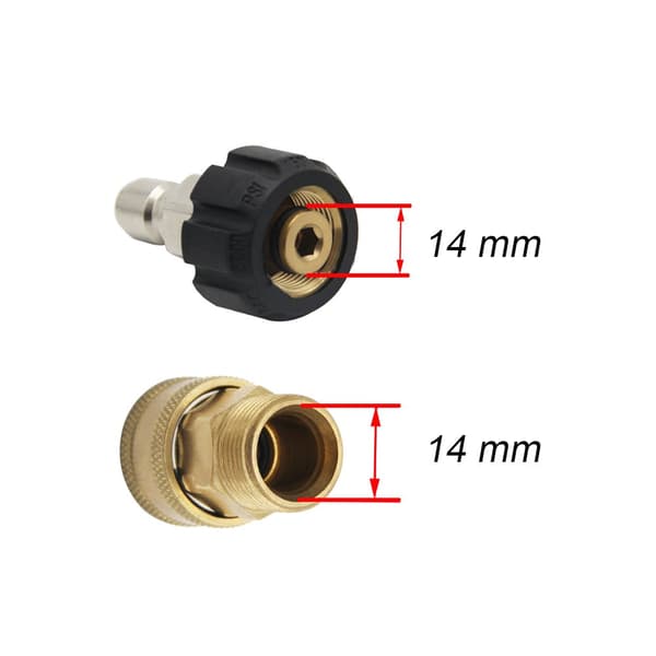 Højtryksrenser Adapter Kit Lynkoblingssæt Vandslange Lynkobling