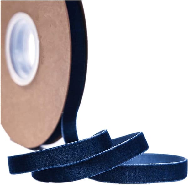 Enkeltsidet fløjlsflocket webbing Syartikler (10 mm bredde, kongeblå)