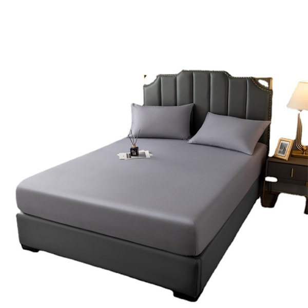 Andningsbar dammtät madrasskydd - Vattentät lakan - 30 cm djup ficka grey 200*220cm