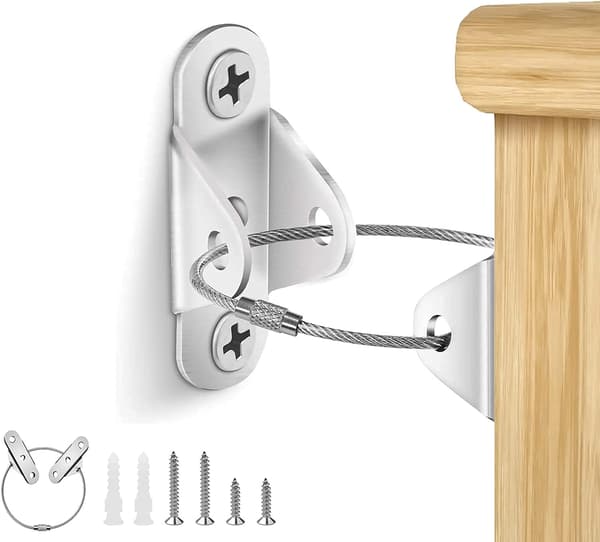 10 pakker møbelstropper, babysikkerhedssikring metal anti-tip møbelstropper sæt