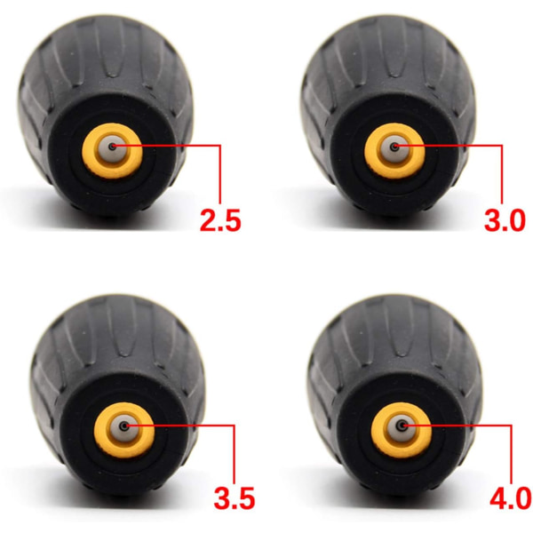 Högtrycks roterande turbospraymunstycke 360° för högtryckstvätt med 1/4 tums snabbkoppling 4.0（040） size 040