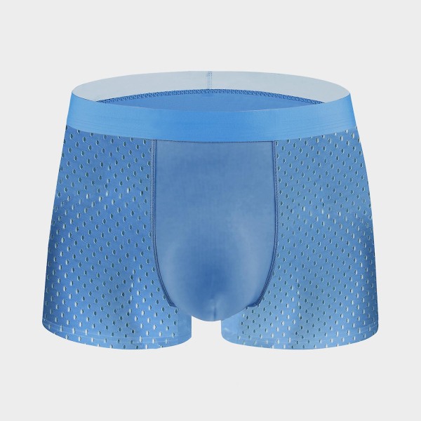 Ice Silk Mesh Herrkalsonger Herrboxersommar Mesh Andningsbara Shorts (Blå  XXL) Blue xxl