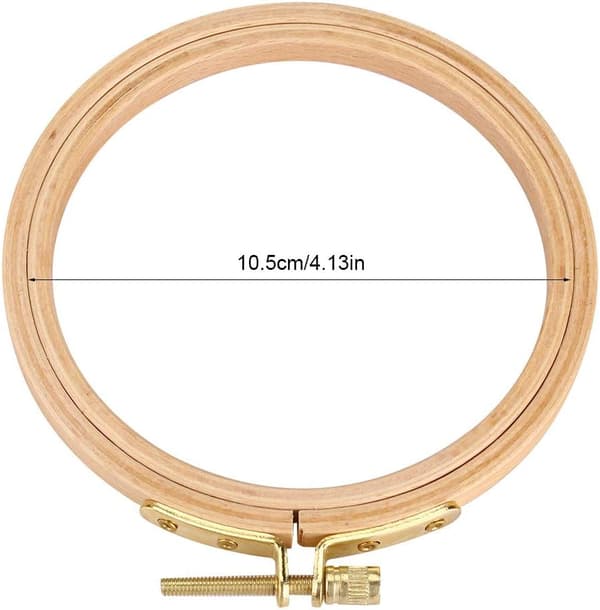 Broderiringar Bambu Cirkel Korsstygnsram Justerbar Broderiram Cirkel(10.5CM) 10.5CM