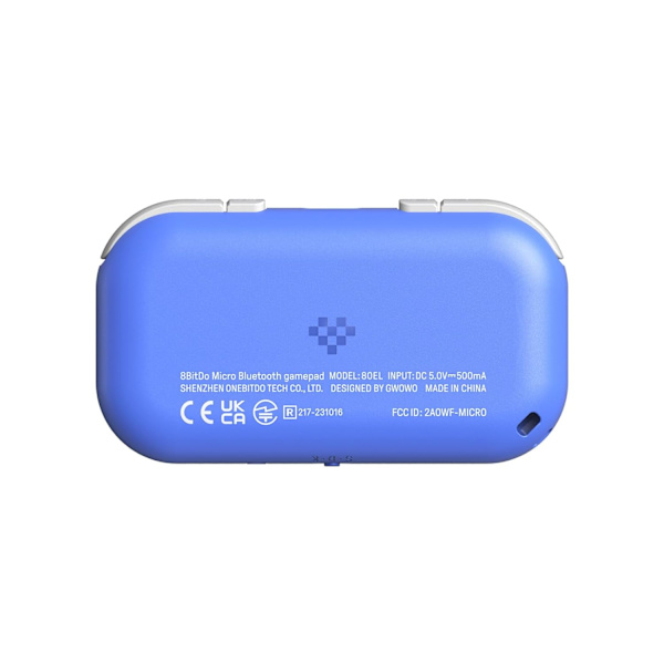 Micro Bluetooth Gamepad - Fickstorlek Mini-kontroller för Switch, Android och Raspberry Pi, Stödjer tangentbordsläge (Blå) Blue