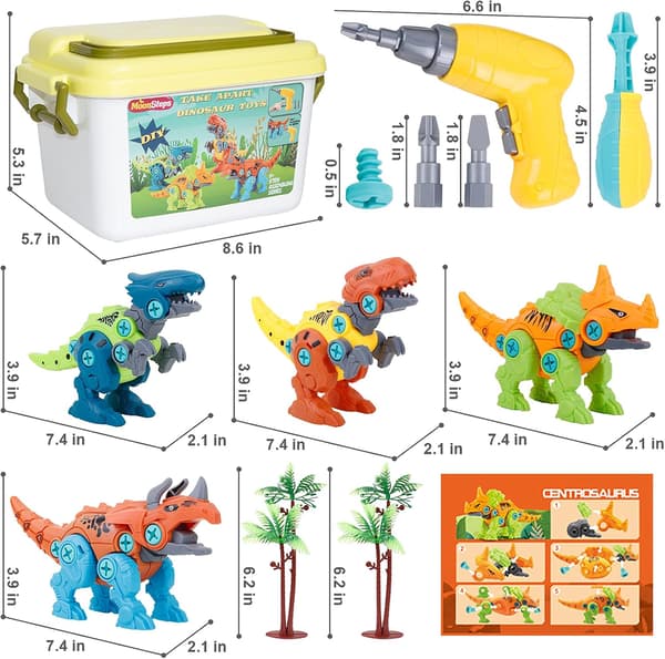 Dinosaurleker for gutter, læring demonterbare dinosaurleker Byggesett Barnleker