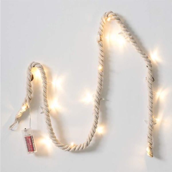 LED Shell Fairy Lights, 15 LEDs, Starfish Shells, havsbatteridrivna, 1,5 m (beige bomullsrep) Beige