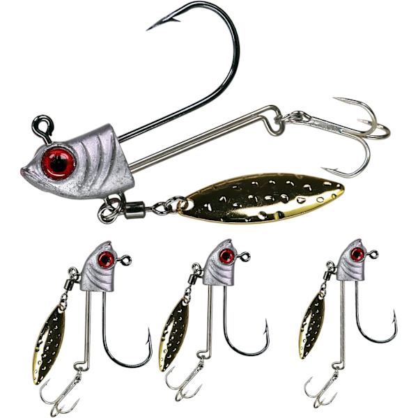 Underspin Jighead, Blyhuvud med pilblad, Luminous Jig Head Fiske krokverktyg Set